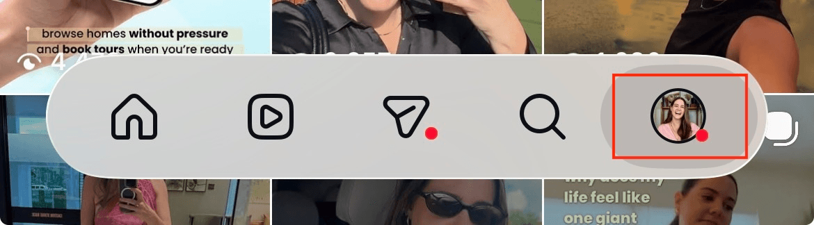 Tap your profile picture
