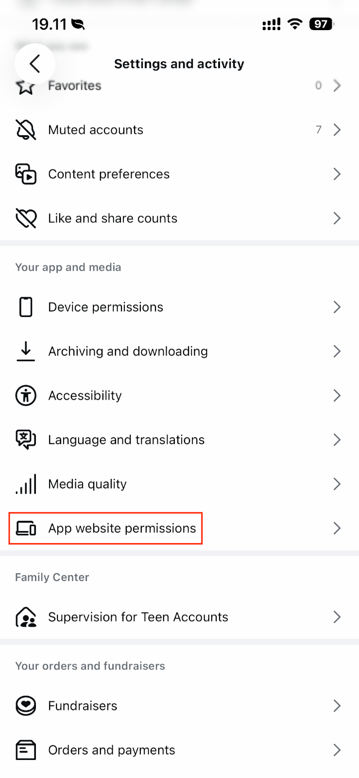 Website permissions