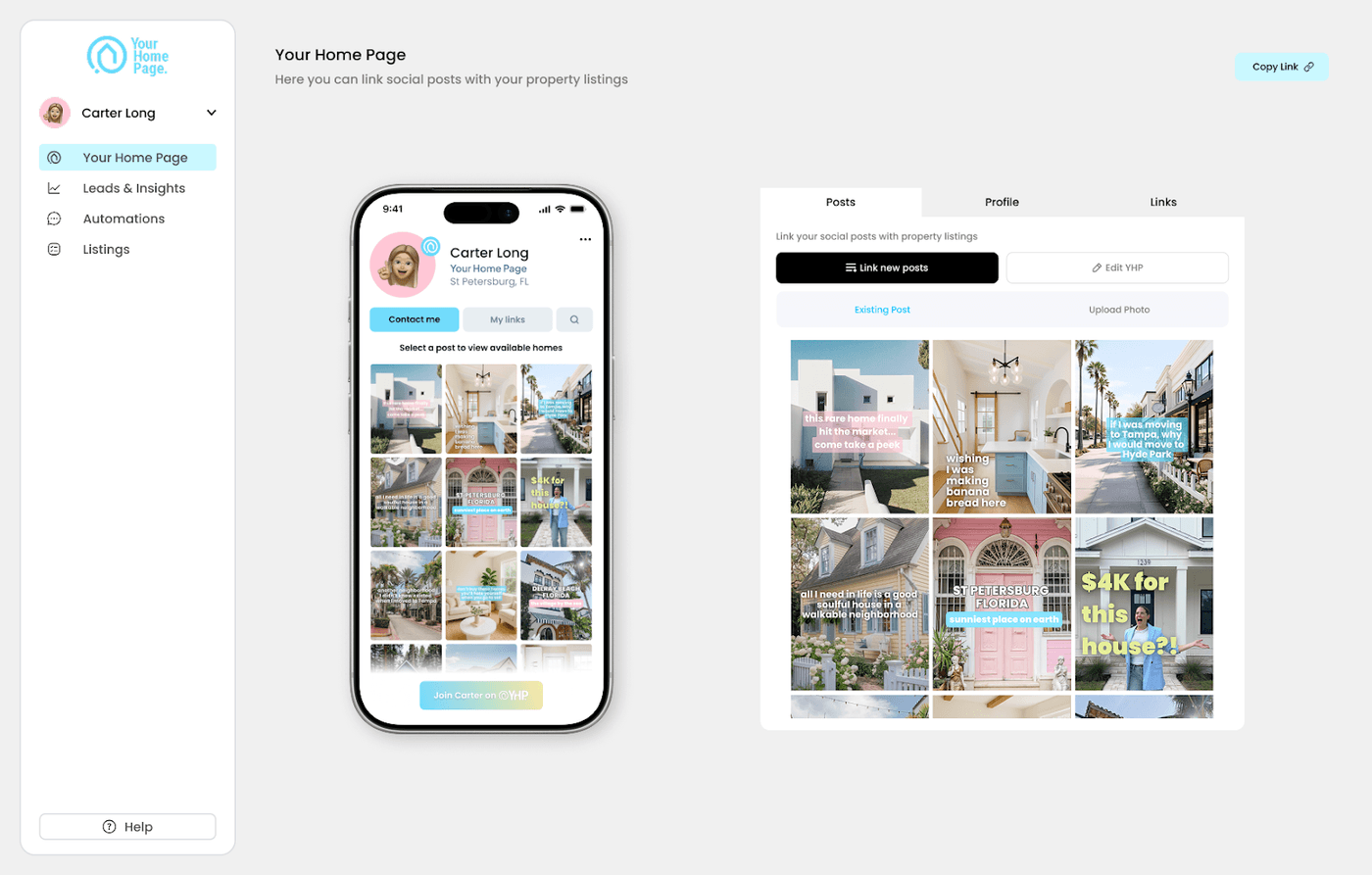 Your Instagram posts appear as cover photos